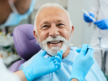 Man Having Vestibuloplasty Work Done